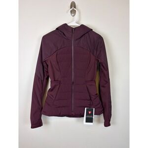 Lululemon Down For It All Jacket 2 Cassis Purple Down Puffer‎ Hooded Primaloft
